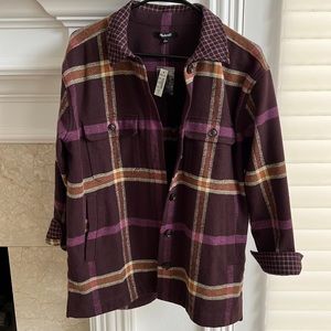 Madewell flannel shirt jacket. NWT